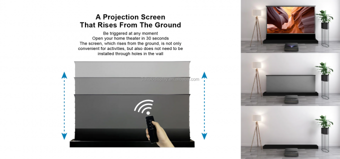 150 اینچ ALR T Prism UST پروژکتور صفحه نمایش نور محیطی رد پروژکتور پرده 3D / 4K 8K پشتیبانی می شود 1