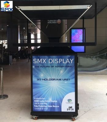 کیفیت 4 نمایشگر سه بعدی هولوگرافی هرم سه بعدی برای تبلیغات POS کارخانه