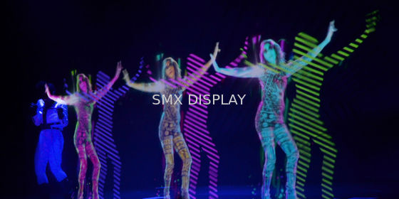 کیفیت 3D Virtual Holographic Projection System 5x6 meter , Stage Artist holography for Event کارخانه