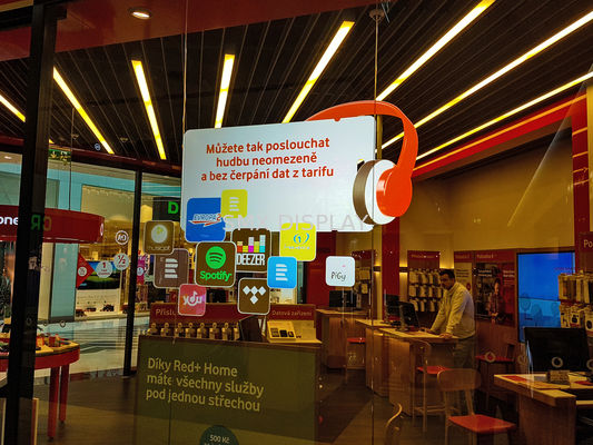 کیفیت فیلم هولوگرام شفاف هولوگرام خود چسب صفحه نمایش فیلم پشت پرده با عرض 1.52 متر کارخانه