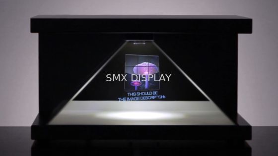 کیفیت Floating holographic picture quality 3D Hologram Pyramid Display Showcase 3 Side کارخانه