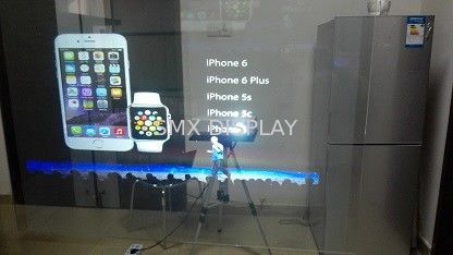 کیفیت Self Adhesive Rear Projection Window Film / Transparent Holographic Film Outdoor کارخانه