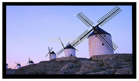 کیفیت 92" Fixed projector Screen For Home Cinema , Flexible White / Grey Fabric کارخانه