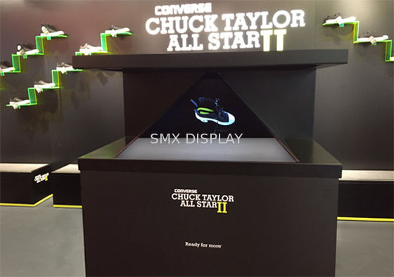 کیفیت 50 Degree Holographic Glass Screen Pyramid Holographic Showcase 270 کارخانه