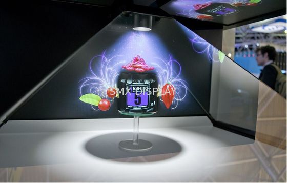 کیفیت High Resolution holographic pyramids / Hologram Display Showcase For Trade Show کارخانه