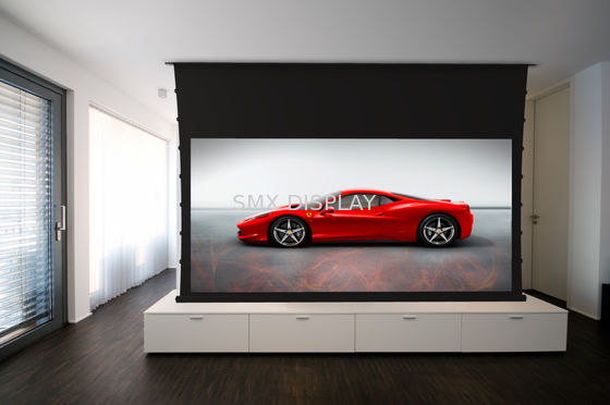 کیفیت Motorized Tab Tensioned Projector Screen 100" / Home Cinema Screen کارخانه