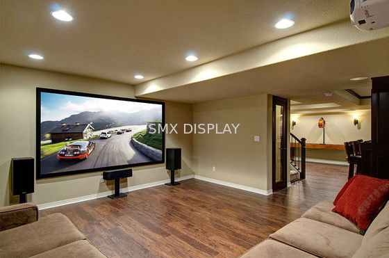 کیفیت صفحه نمایش پروژکتور آکوستیک 150 اینچی با قاب ثابت پوشانده با مخملی برای سینمای خانگی کارخانه