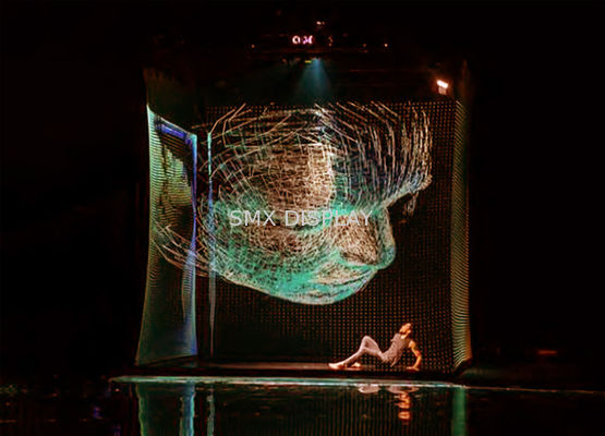 9x30m شفاف Holographic Mesh Screen Hologram Projector Screen برای رویدادهای زنده