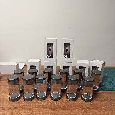 کیفیت 5.5 /21.5/75inch هولوگرام سیلندر جعبه 3d هولوگرام سیلندر ai تعاملی برای نمایش موزه کارخانه
