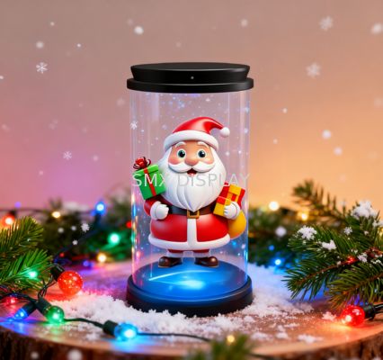 کیفیت Christmas Gift Mini 3D Hologram Display Handheld Animation Showcase 5inch Holo Tube کارخانه