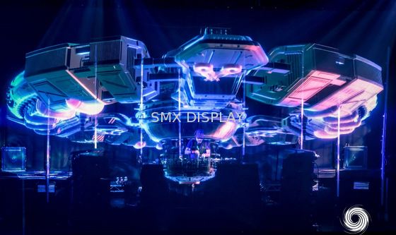 کیفیت سیستم هولوگرافی هولوگرام Holo Gauze صفحه نمایش هولوگرام نامرئی برای مرحله کارخانه