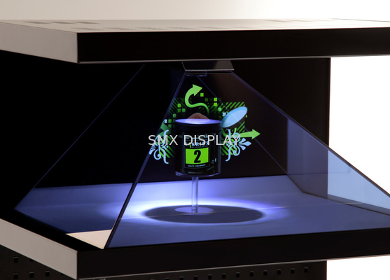 19 "4 طرفه 3D هالوگرام جعبه برای POS نمایش هولوگرافی تبلیغاتی