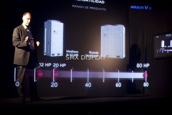 کیفیت صفحه نمایش تعاملی 5x30m 95um 160 ° 3D نمایشگر هولوگرافی کارخانه