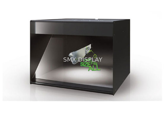 کیفیت تبلیغات، POS Holocube 42 "، ترکیبی از محتوای هولوگرافی 3D با محصولات فیزیکی است کارخانه