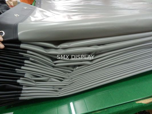 کیفیت انعطاف پذیر سفید / 3D نقره ای / عقب Eyelets صفحه نمایش پروجکشن با چشمان در اطراف کارخانه