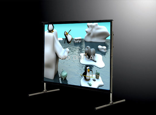 کیفیت 200 "صفحه نمایش پروجکشن قابل حمل سریع صفحه نمایش فولاد با مواد عقب سفید / خاکستری جلو کارخانه