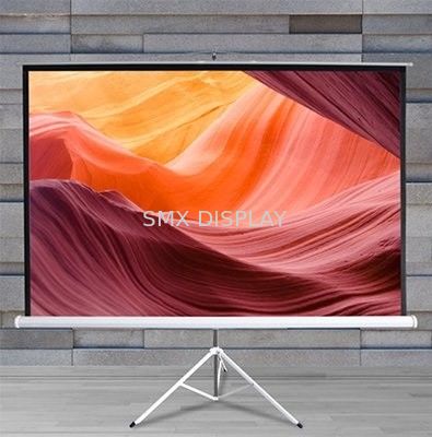 کیفیت پروژکتور فایبر گلاس با صفحه نمایش کششی 84 اینچی طبقه قابل جمع شدن برای فضای باز کارخانه