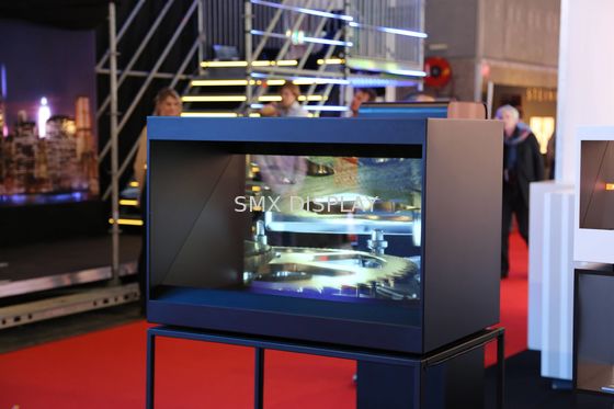 کیفیت 1 نمای جانبی 22 اینچ LED نور هولوکیوب صفحه نمایش هولوگرافی سه بعدی برای نمایش خرده فروشی کارخانه